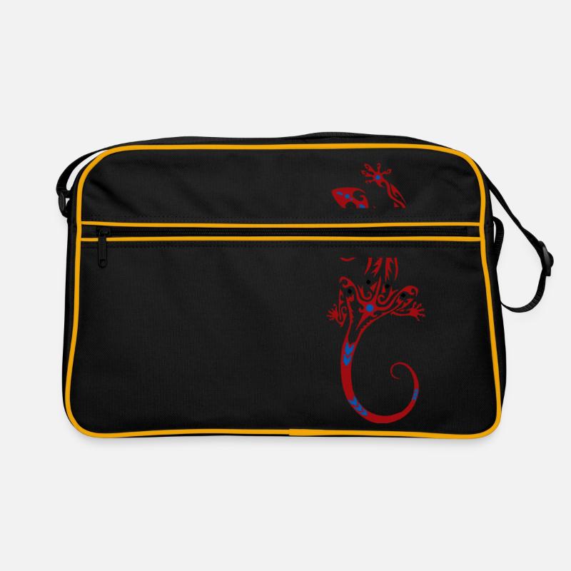 Stammes-Eidechse Retro Tasche