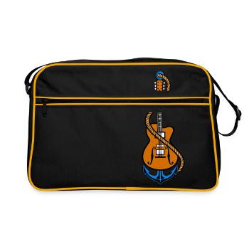 Ancre et guitare - Sac Retro - noir/or - Devant