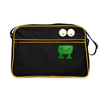Grenouille - Alien - Extraterrestre - Monstre - Sac Retro - noir/or - Devant