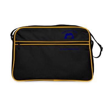 Radler Trinker - blau - Retro Tasche - Schwarz/Gold - Vorne