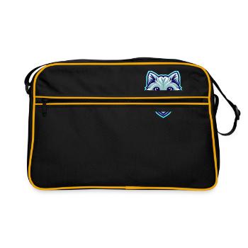 Cute Cat - Retro Bag - black/gold - Front