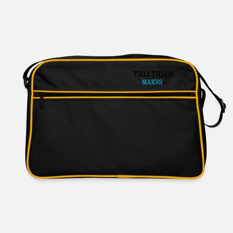 Triathlon - Retro Tasche - Schwarz/Gold