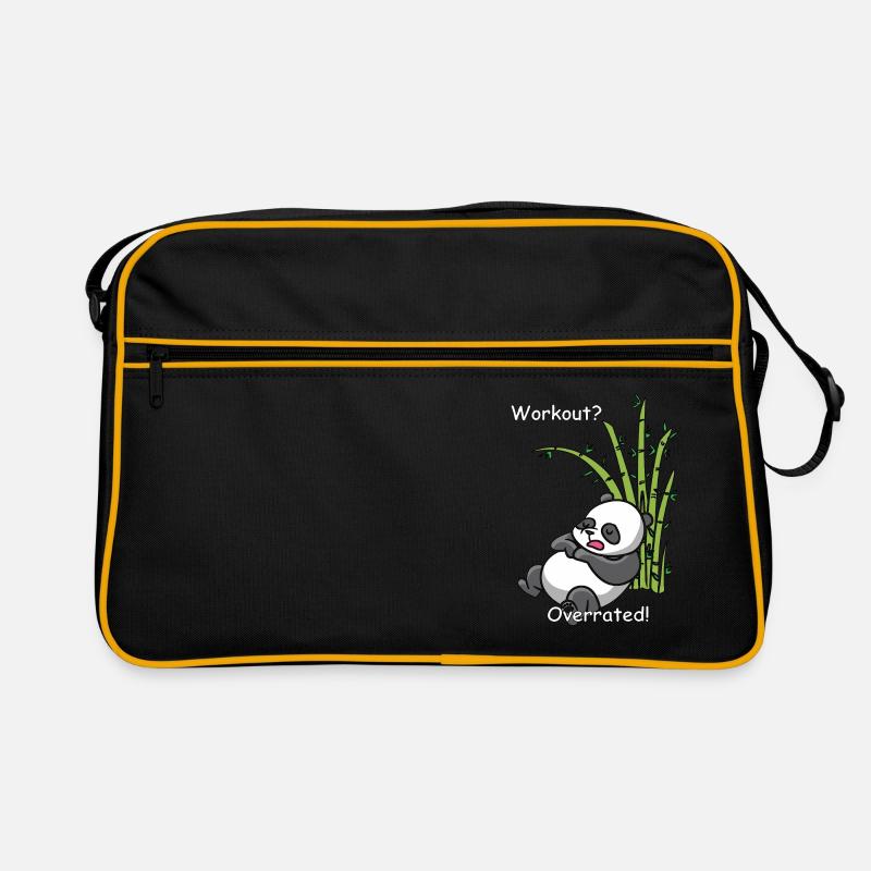 Sleeping panda - workout? Overrated Retro Bag
