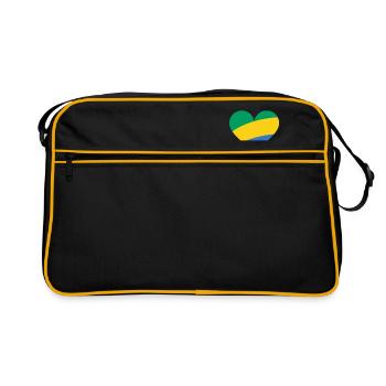 Gabon heart - Retro Bag - black/gold - Front
