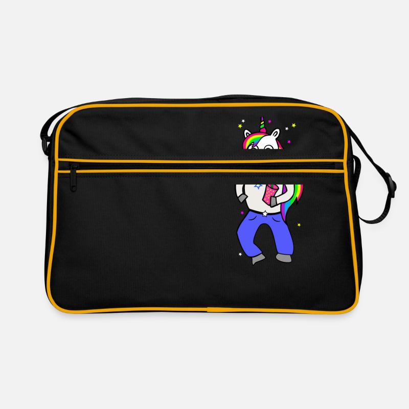 Einhorn Disco mit Getränk Retro Tasche