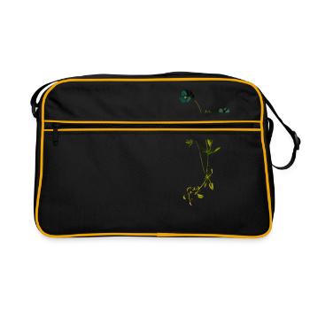herb rosemary parsley thyme dill oregano - Retro Bag - black/gold - Front
