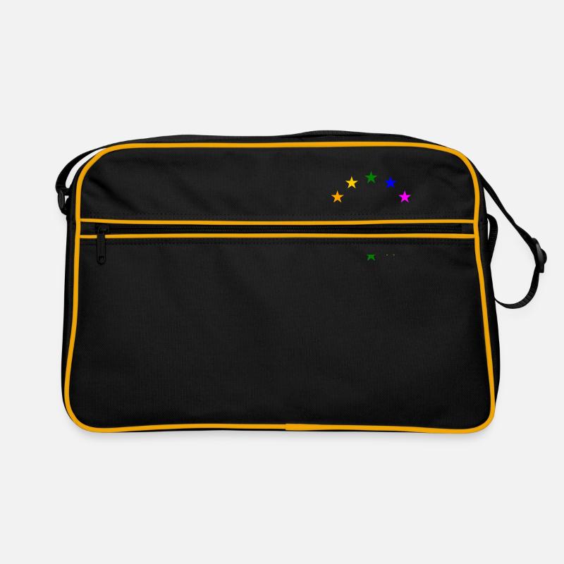 EU Sterne in Regenbogenfarben Retro Tasche