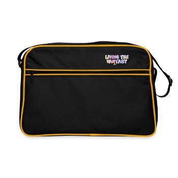 Camping car cadeau | Caravan Camping - Sac Retro - noir/or - Devant