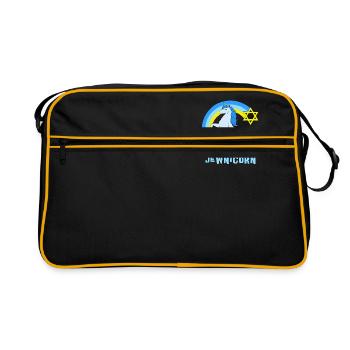 Judaïsme Licorne Davidstern Juif Juif - Sac Retro - noir/or - Devant