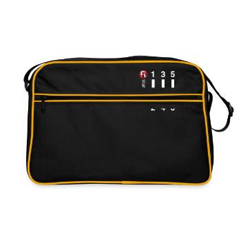 Humorous Going Backwards Is Not An Option - Retro Bag - black/gold - Front