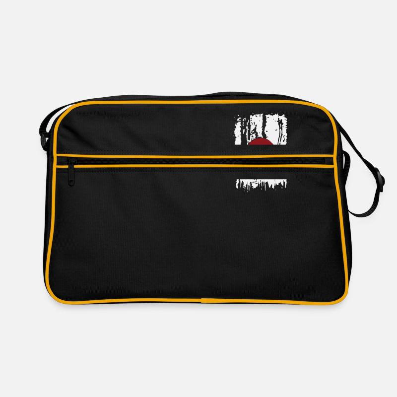 cool japanese flag - Retro Bag - black/gold