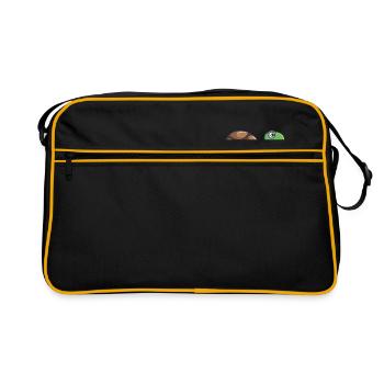 Land tortoise turtle pet - Retro Bag - black/gold - Front