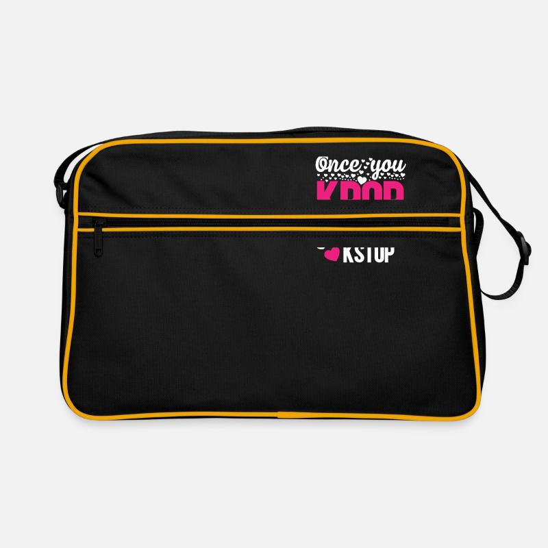 une fois que vous kpop vous pouvez t kstop - Sac Retro - noir/or