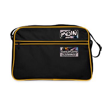 Augenringe am Morgen - Retro Tasche - Schwarz/Gold - Vorne