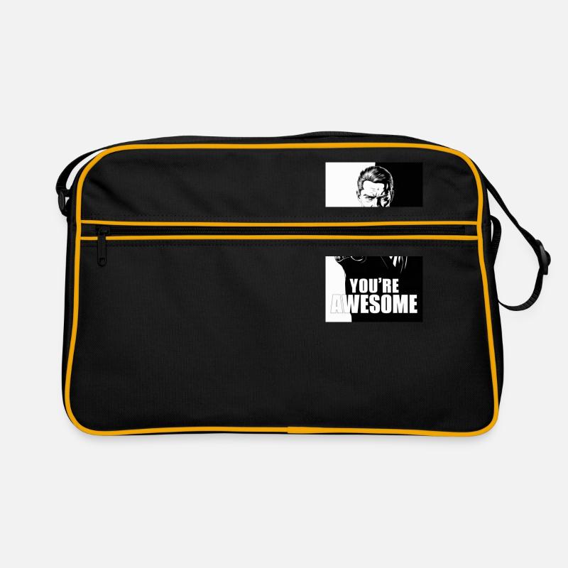 You‘re Awesome - Retro Tasche - Schwarz/Gold