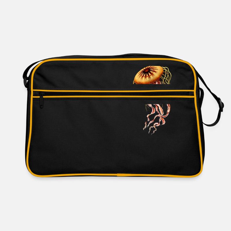 Qualle - Retro Tasche - Schwarz/Gold