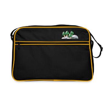 shrooms mashrooms mushrooms - Retro Bag - black/gold - Front