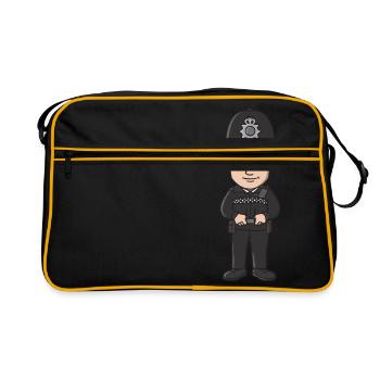 Police Officer Man - Retro Bag - black/gold - Front