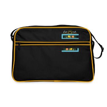 Voyage en plein air Aventure Nature - Sac Retro - noir/or - Devant