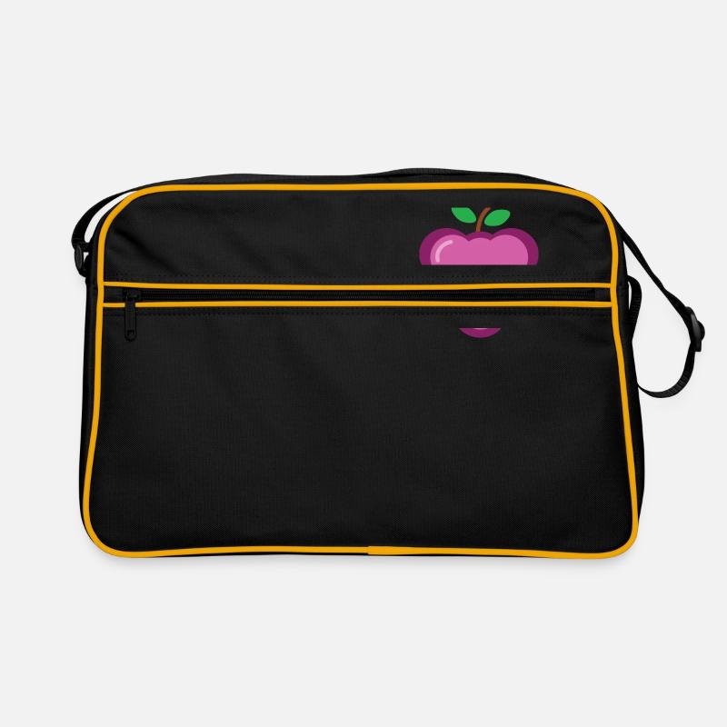 Trauben - Retro Tasche - Schwarz/Gold