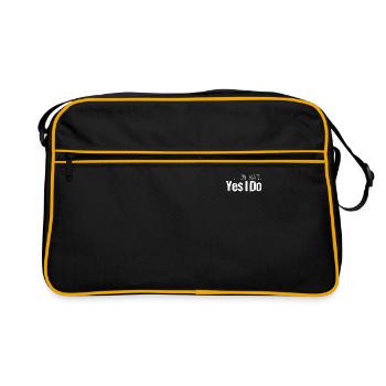 Ich spiele nicht immer Hockey Oh Warte ja ich tue es - Retro Tasche - Schwarz/Gold - Vorne