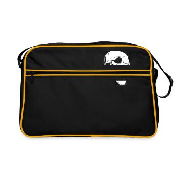 crâne qui pleure - Sac Retro - noir/or - Devant
