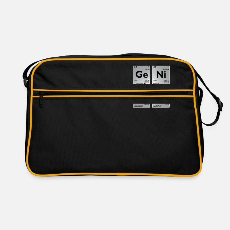 GENIUS Periodensystem grey shadow Retro Tasche