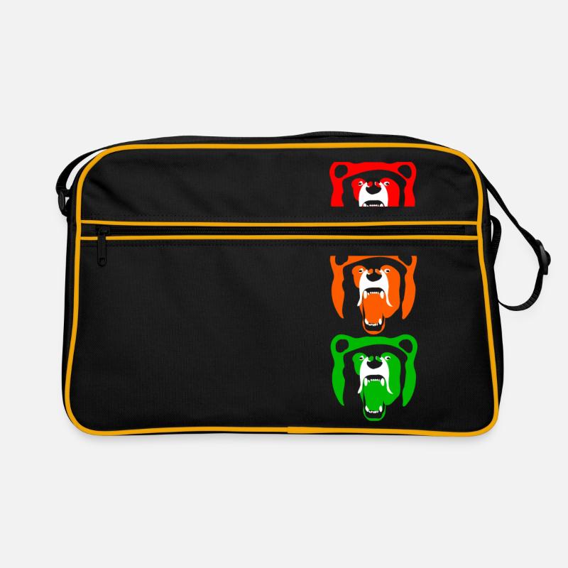 Berlin bear design art cadeau coloré feu de circulation Sac Retro