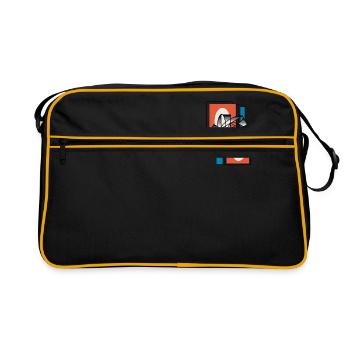 Geometrien - Retro Tasche - Schwarz/Gold - Vorne