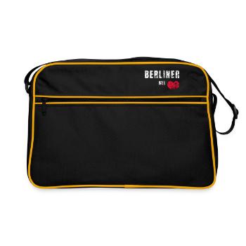 Berliner with heart - Retro Bag - black/gold - Front