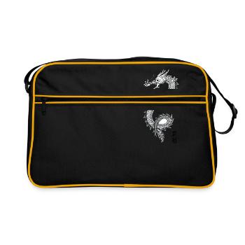 dragon chinois - Scène 12 - Sac Retro - noir/or - Devant