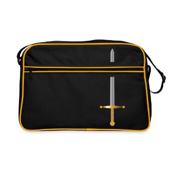 épée épée de chevalier chevalier armor184 - Sac Retro - noir/or - Devant