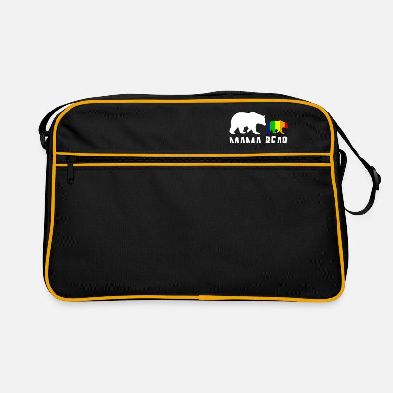 Mama Bär | LGBTQ| Stolz| Lesbisch| Schwul| Mutter| Mama| - Retro Tasche - Schwarz/Gold