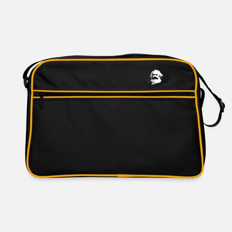Karl Marx - Retro Tasche - Schwarz/Gold