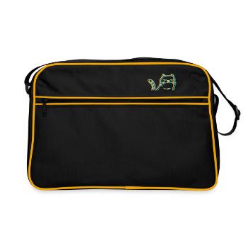 Cadeau de chat Brit Shorthair Maine Coon - Sac Retro - noir/or - Devant