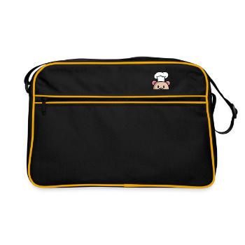 Ours doux habillé comme un cadeau super cuisinier Kinde - Sac Retro - noir/or - Devant