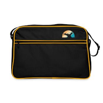 Avion dans un beau design rétro - Sac Retro - noir/or - Devant