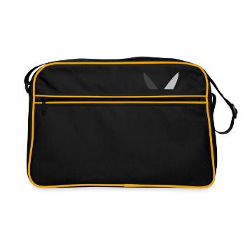 Crossed chefs knives - Retro Bag - black/gold - Front