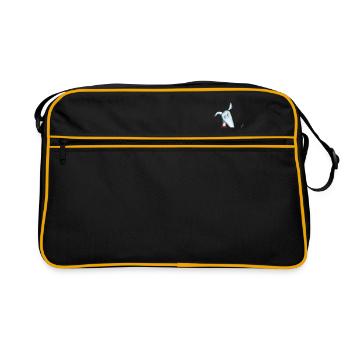 Lévrier bleu - Sac Retro - noir/or - Devant