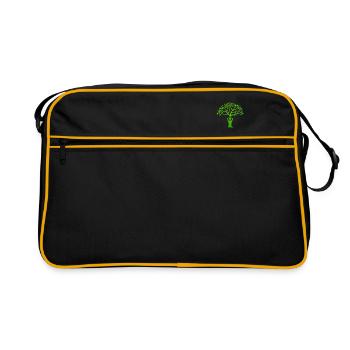 Idée de cadeau arbre de vie de yoga - Sac Retro - noir/or - Devant