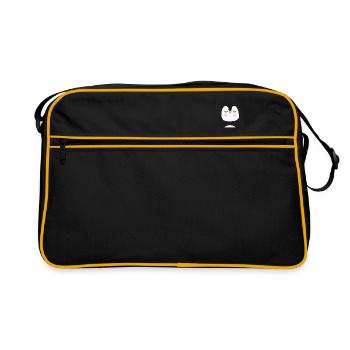 Pingouin Pingu yeux endormis - Sac Retro - noir/or - Devant