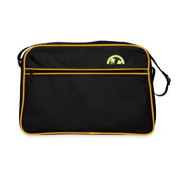 Emoji néon fou - Sac Retro - noir/or - Devant