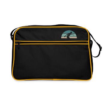 Table tennis table tennis player table tennis racket - Retro Bag - black/gold - Front
