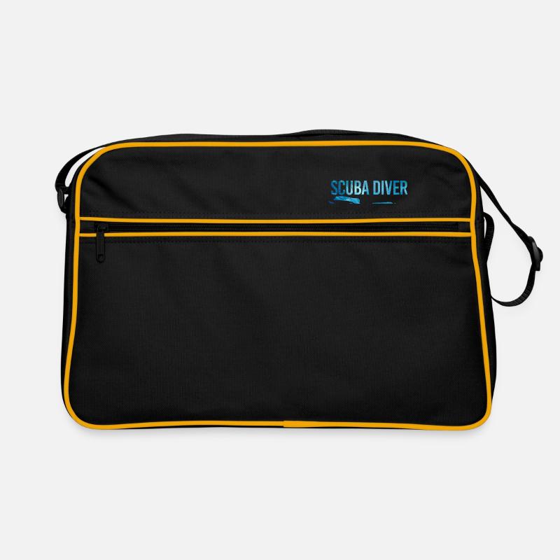 Double Exposure Tauchen Scuba Diver Geschenkidee Retro Tasche
