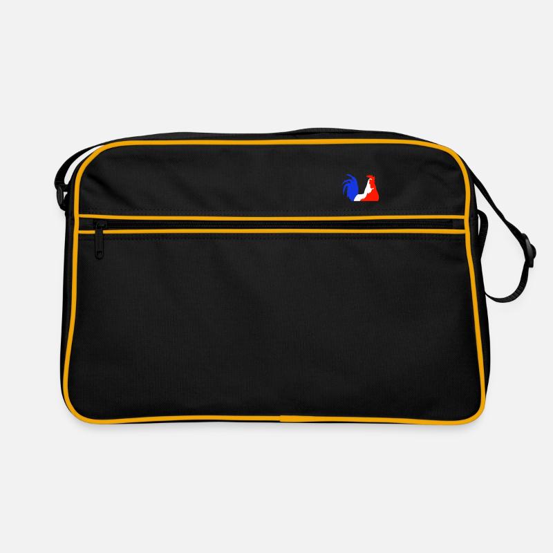 Hahn blau weiß rot Retro Tasche
