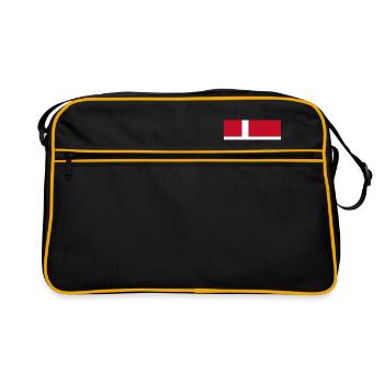 DENMARK FLAG - Retro Bag - black/gold - Front