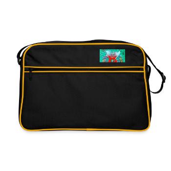 Ange de coeur de l'environnement inspirant - Sac Retro - noir/or - Devant