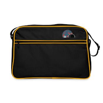 Voyage dans l'espace avec l'astronaute - Sac Retro - noir/or - Devant