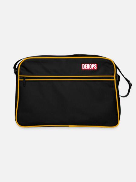 Devops marvelous - Retro Bag - black/gold - Front