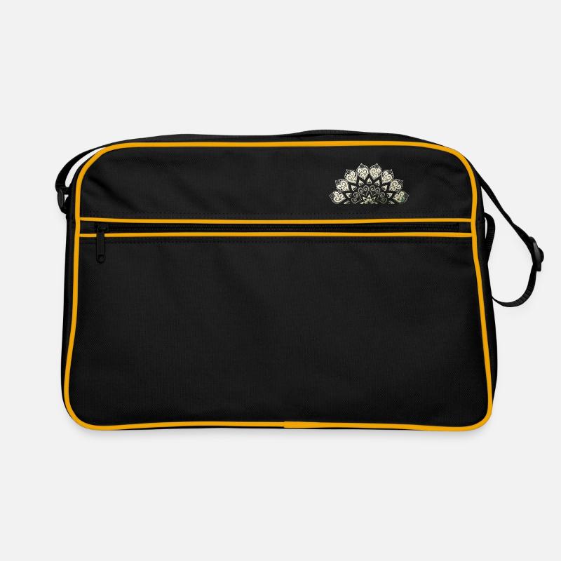 Mandala - Retro Tasche - Schwarz/Gold